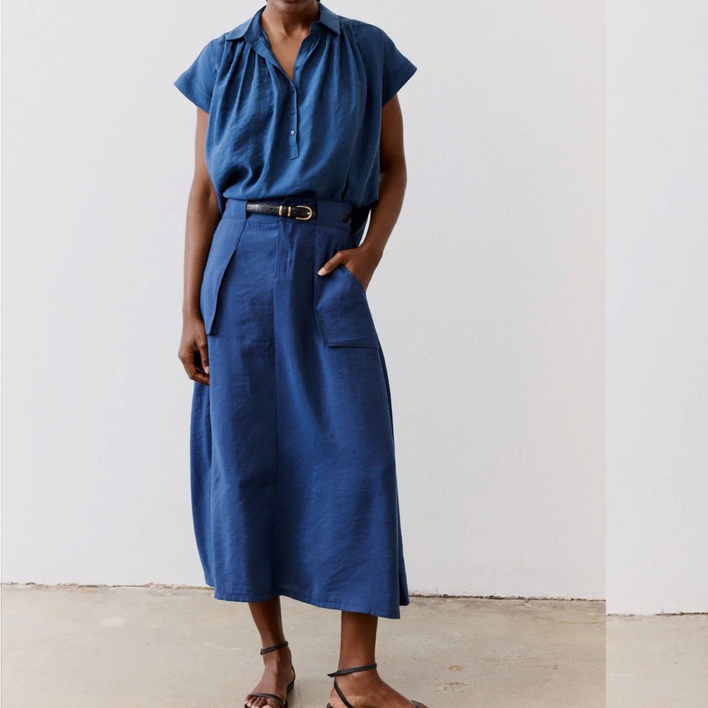 Ruti (NWT) - LIGHT POPLIN UTILITY SKIRT